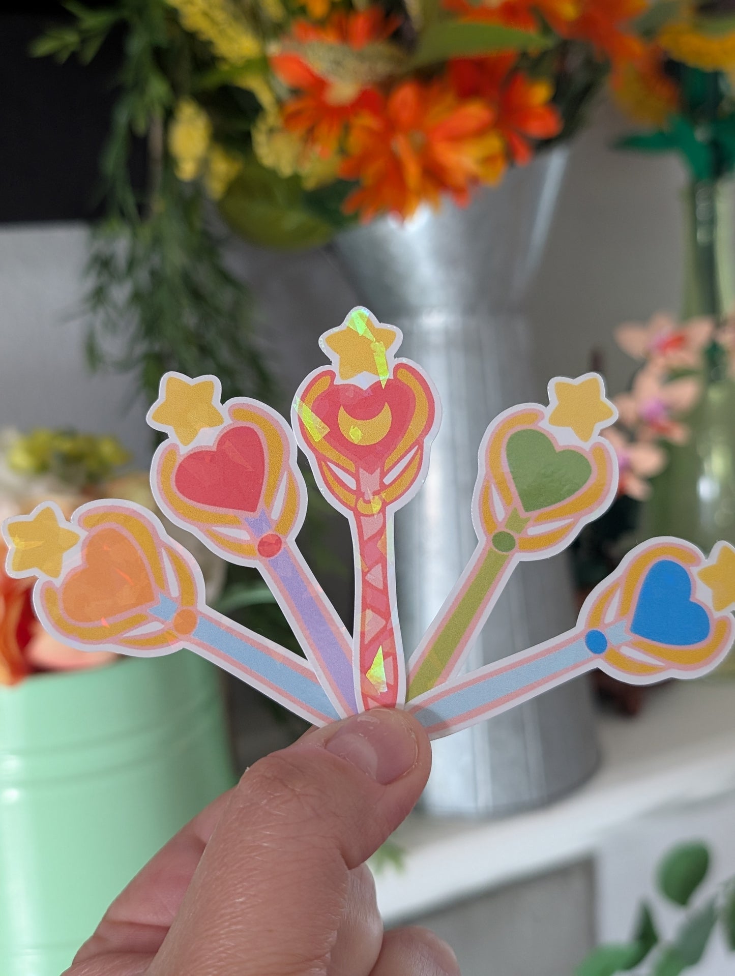 Sailor Moon Staff Sticker Set – Set of 5 Magical Wands