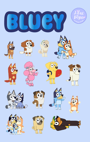 Bluey Sticker Sheet