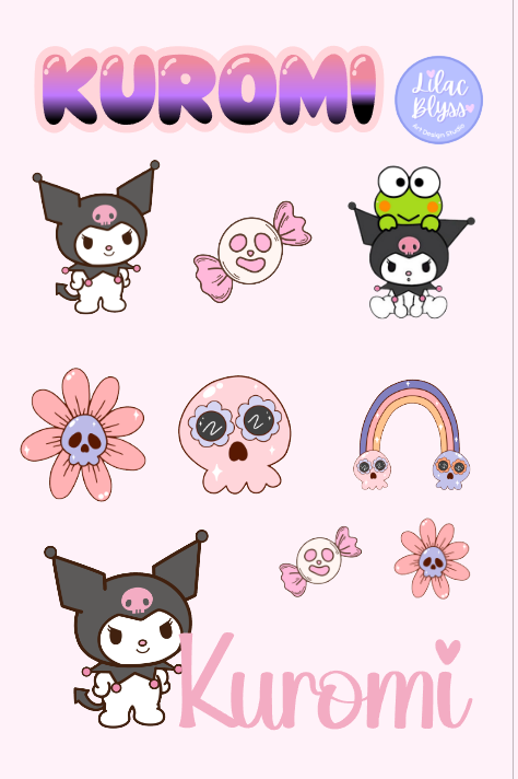 Kuromi Sticker Sheet